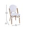 Flash Furniture Lourdes French Bistro 31.5in. Table, White and Gray PE Rattan, Glass Top w/2 Stack Chairs - Natural SDA-AD641012-80-2001-F-WHGY-NAT-GG - alternate 9